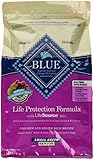 Blue Buffalo Dry Food for Small Breed Senior Dogs, Chicken and Rice Recipe, 6-Pound Bag