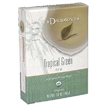Davidson's Tea Tropical Green Tea, 8-Count Tea Bags (Pack of 12)