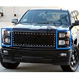 Razer Auto 2014-2015 Chevy Silverado 1500 Glossy Black Trim Headlight Trim cover