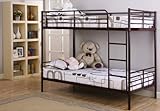 Red Mahogany Finish Metal Twin Size Bunk Bed