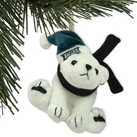 PHILADELPHIA EAGLES OFFICIAL LOGO PLUSH POLAR BEAR CHRISTMAST ORNAMENT thumbnail