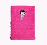 Personalised Embroidered Pink Bath Towel DORA THE EXPLORER