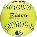 Worth Super Gold Dot Pro Leather Softball - Men's ( Yellow : USSSA .44 COR/300 (SOLD AS DOZEN) )