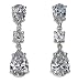 Platinum Pear and Round Diamond Teardrop Earrings (3.13 cttw, D Color, VVS2-VS1 Clarity)