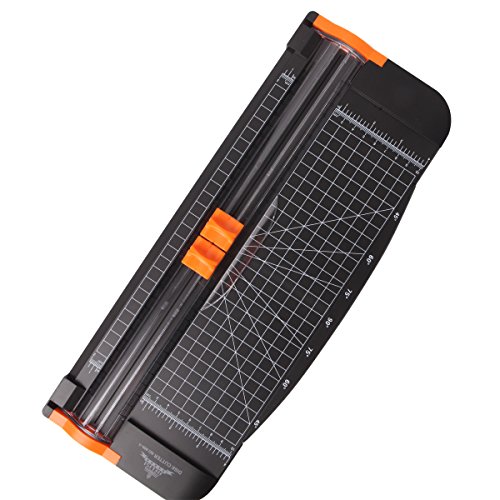 JLS 12-inch Titanium Scrapbooking Paper Trimmer Cutters,Black with Swing-out Ruler and Security Safeguard(909-5)