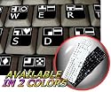 COMMODORE 64 NON-TRANSPARENT KEYBOARD STICKERS WITH BLACK BACKGROUND