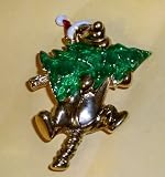 Disney Gold Disney Designs Tigger Bringing Home the Christmas Tree Brooch Pin NEW!