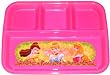Disney Princess Pink Food Tray, 4 Compartments (1 Each)