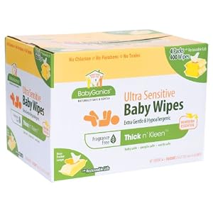 Babyganics-Thick-N-Kleen-Ultra-Sensitive-Baby-Wipes-Value-Box-Contains-Four-100-Count-Packs