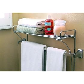 Chrome Instant Bathroom Shelf