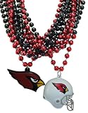 NFL Arizona Cardinals Team Medallion, Mini-Helmet and Mardi-Gras Bead Set