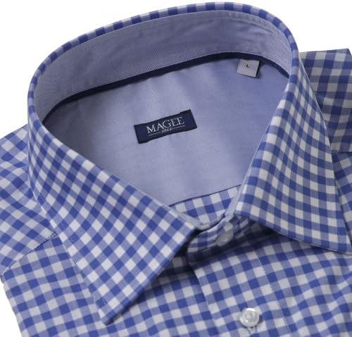 Magee Men's Steve Check Shirt Blue S