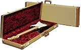Fender Deluxe Strat/Telecaster Hardshell Guitar Case, Tweed, Red Interior
