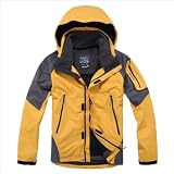 Eamkevc　登山　アウトドア用　インナー付ジャケット　黄 a1489