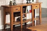 IMAGE OF Steve Silver Company LB100S - Liberty Sofa Table (Oak)