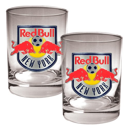 New York Red Bulls MLS 2pc Rocks Glass Set - Primary Team Logo