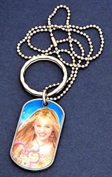 Hannah Montana Dog Tag Keychain Necklace