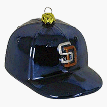 San Diego Padres 4" MLB Glass Baseball Hat Ornament (Set of 2)