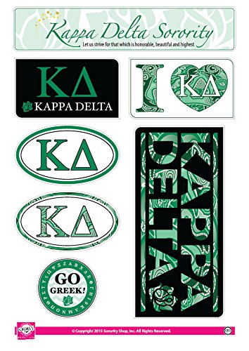 Kappa Delta Sticker Sheet - Lifestyle Theme. 8.5