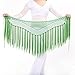 ZLTdream Women's Belly Dance Two-colors Argentina Triangle Short Tassels Hip Scarf