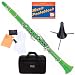 Mendini MCT-G+SD+PB Green ABS B Flat Clarinet with Case, Stand, Pocketbook, Mouthpiece, 10 Reeds and More image 9