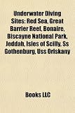 Underwater diving sites: Red Sea, Great Barrier Reef, Biscayne National Park, SS Andrea Doria, Jeddah, SS Gothenburg, SS Mauna Loa