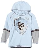 Levi's  Boys 2-7 Hooded Layer Top,Sky Blue,4