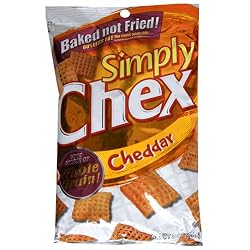 Chex Mix Simply Chex, Cheddar, 8-Ounce Bags (Pack of 12)