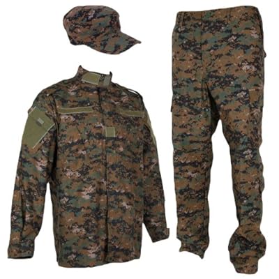  BDU ���ʐ퓬���㉺& �~���^���[�L���b�v �Z�b�g �E�b�h�����h�}�[�p�b�g �s�N�Z���O���[���@�~���^���[�@S