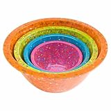 Zak! Designs 4-pc. Confetti Mixing Bowl Set, Assorted Orange.