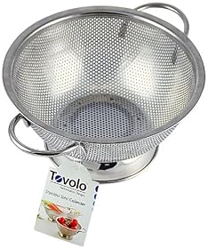 Tovolo Stainless-Steel Perforated Colander, Large