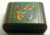 Celtic Dragon Secret Linden Wood Jewelry Keepsake Box (Only Opens If You Know the Secret Puzzle)