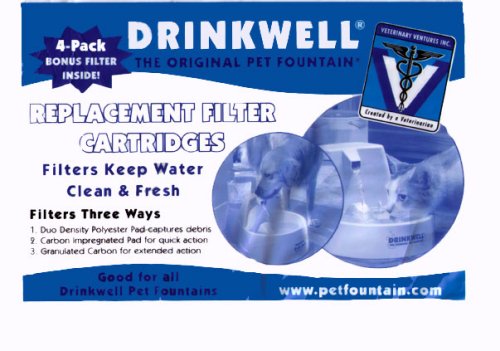 DRINKWELL Original 2-Chamber 3-Filter Pack + 1 FREE BONUS FILTER