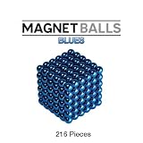 Magnet Balls Blues Edition - 216 Piece Magnetic Earth Magnet Puzzle in Collector's Tin
