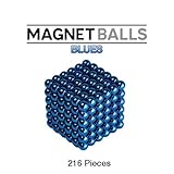 Magnet Balls : The Original 216 Pc Magnetic Rare Earth Magnet Puzzle in Collector Tin (5mm) - Blue