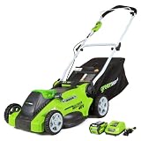 GreenWorks 25322 G-MAX 40V Li-Ion 16-Inch Cordless Lawn Mower, (1) 4AH Battery and a Charger Inc.