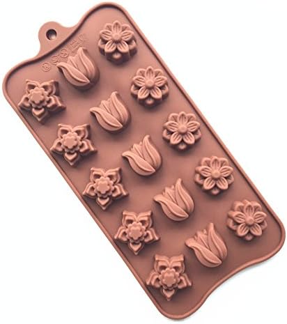 15-Cavities Tulip Flowers Silicone Mold for Making Chocolate Candy Jelly Mini Cake Home Baking Molds (1)