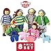 Wooden Dollhouse Family Set - 8 Piece Kit with Mom, Dad, Grandparents, Children, Baby and Dog â€“ 100% Natural Wood, Nontoxic Paint, Smooth Edges
