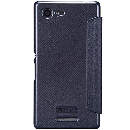 Nillkin Sparkle Leather Case for Sony Xperia E3 - Retail Packaging - Black