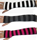 Nylon Striped Arm Warmers