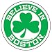 Believe in Boston (Green Clover) Stickerr