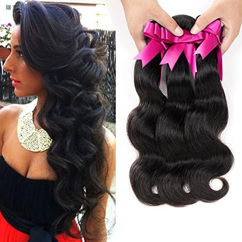 Brazilian Body Wave Human Hair Natural black Color 3 Bundles 300g 24 24 24 Inch