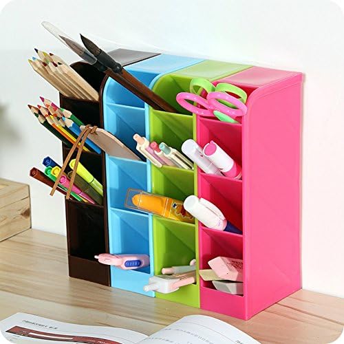 Home Décor Kitchen Office Storage Rack Organizer Cabinets Box Shelves Desk Supplies 8x3.5x1.4 inch (Blue)