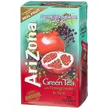 AriZona Green Tea with Pomegranate and Acai 20 Count Tea Bags 1.37 Ounce Boxes Pack of 6 by Arizona