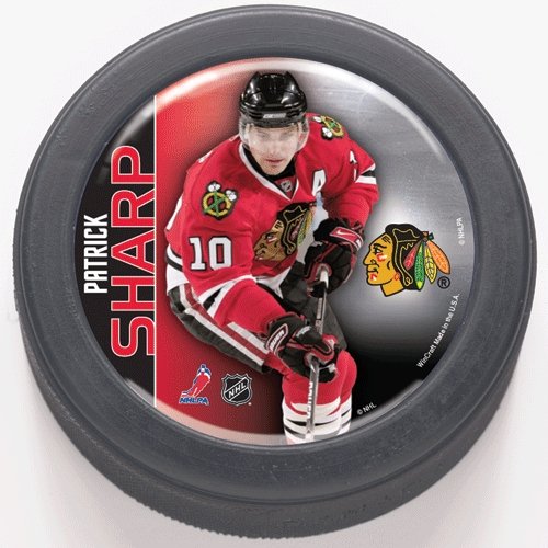 CHICAGO BLACKHAWKS PATRICK SHARP OFFICIAL HOCKEY PUCK