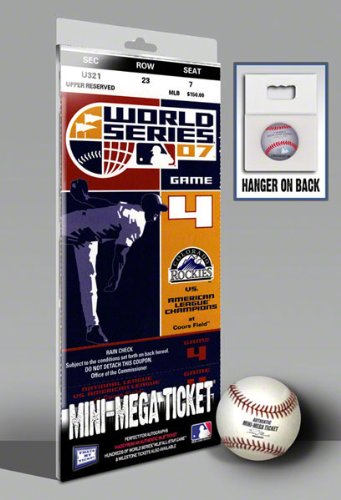 2007 World Series Game 4 Mini-Mega Ticket - Colorado Rockies
