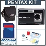 Pentax Optio Z10 Digital Camera Kit with 1 GB SD Memory Card, Camera Bag, Professional Lens Cleaning Kit