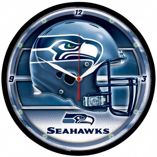 Seattle Seahawks Round Clock