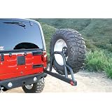 Rampage 76610 Semi-Gloss Black Rear Recovery Bumper with Swing Away Tire Mount