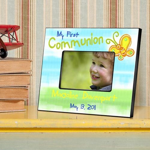 Personalized First Communion Picture Frames - Sunshine and Butterflies First Communion Picture Frames